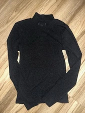 Women’s Size 6 Black Top shop Turtle Neck Long Sleeve Top
