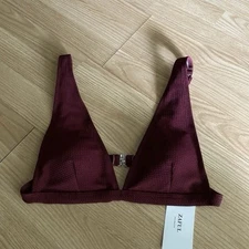 NWT Zaful Burgundy Triangle Swimsuit Top Women’s Large-8