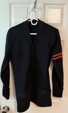 Letterman Cardigan WOOL Black Orange Chamberlain 1940s Vintage