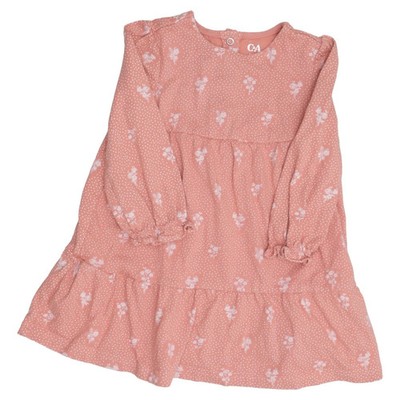 Baby C&A, Kleid, Größe: 86, Pink/Weiß, Baumwolle, Blumen, Mädchen #DjS