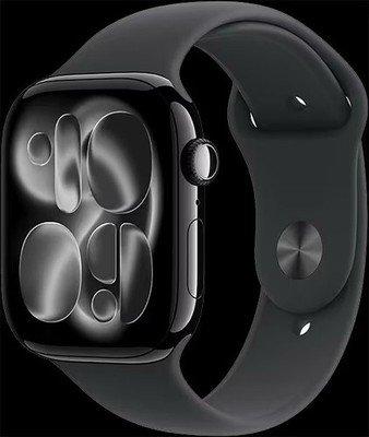 Apple Watch Series 11 46mm Jet Black AI Black Sports band M/L Cellular MFC44LW/A