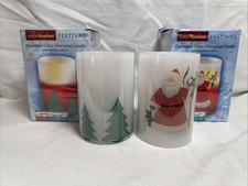 2 Color Changing Flameless LED Candles unscented NIB plays 5 different songs