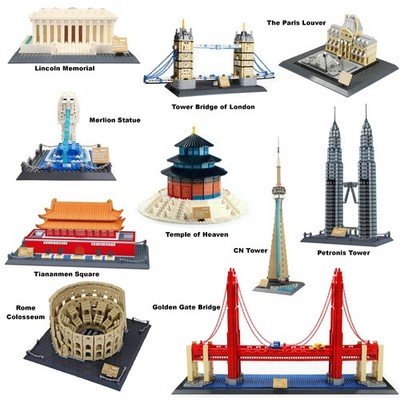WANGE Worlds Great Architecture Series Building Block Sets 10 Sets to Choose
