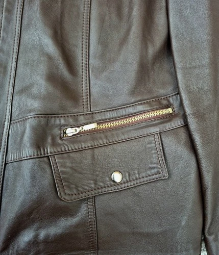 ​Womens Mens Unisex Genuine Brown Leather Vintage Jacket Jacket Size 56 image 7