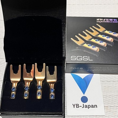 Oyaide SGSL Ground Socket w/ Pure Silver + 24K Gold Y Lugs   Japan Made
