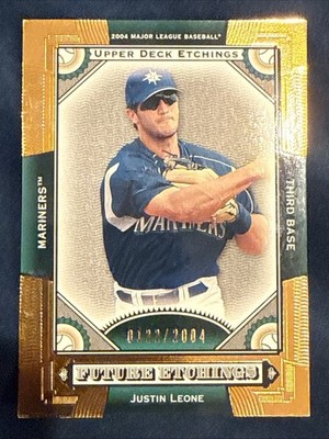 2004 Upper Deck Etchings - Future Etchings Justin Leone #97 /2004 (RC)