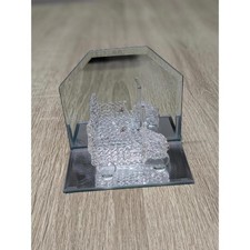 Vintage Glass Car Ornament with Mirrored Base