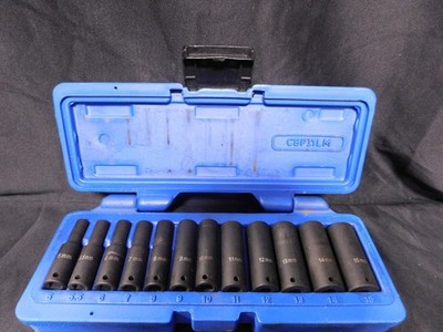 Cornwell CBPI1LM 12 Piece 1/4'' Drive bluePOWER Metric Deep Power Socket Set EB64