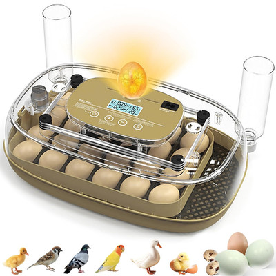Incubators for Hatching Eggs, 24 Egg Incubator with Automatic Egg Turning and Hu