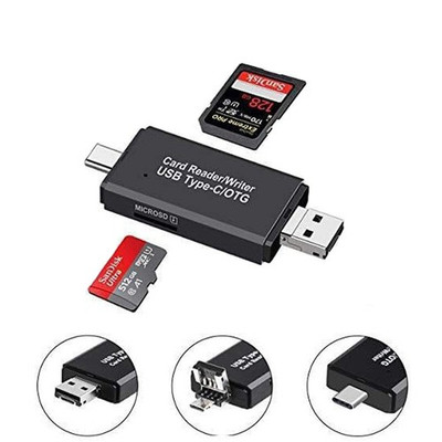 2X USB3.0 SD Card Reader for PC Micro SD Card to USB Adapter for Camera MemoryC