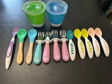 Munchkin Toddler  4 Forks, 8 Spoons, And Two Training Cups Set
