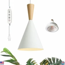 20W Full Spectrum Hanging Grow Light for Indoor Plants with Timer & 15FT Cord