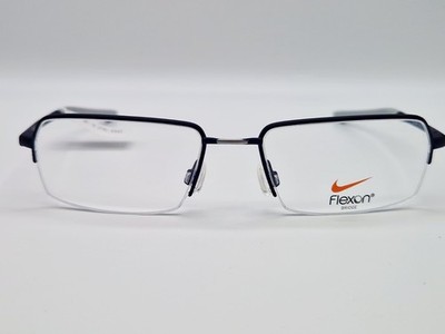 NIKE Flexon 4284 413 Brille Brillengestell - Blau Halbrand - Ausstellungsstück Neu