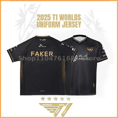 2025 Neues T1 Esports-Team-Uniform-T-Shirt League Of Legends World Finals Jersey