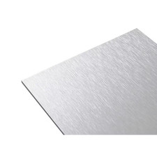 36 In. X 72 In. X 1/8 In. Thick Aluminum Composite ACM Brushed Silver Sheet