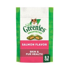 Greenies Feline Smartbites Skin  Fur Crunchy and Soft Cat Treats, Salmon Fla...