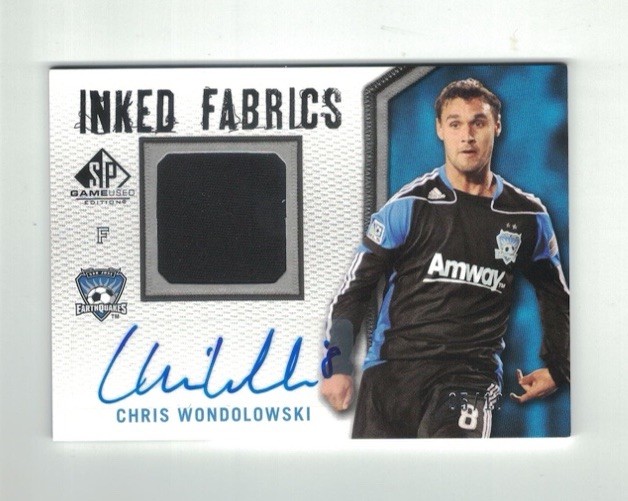 CHRIS WONDOLOWSKI 2011 Upper Deck SP Game Used AUTO JERSEY #5/10 Inked Fabrics