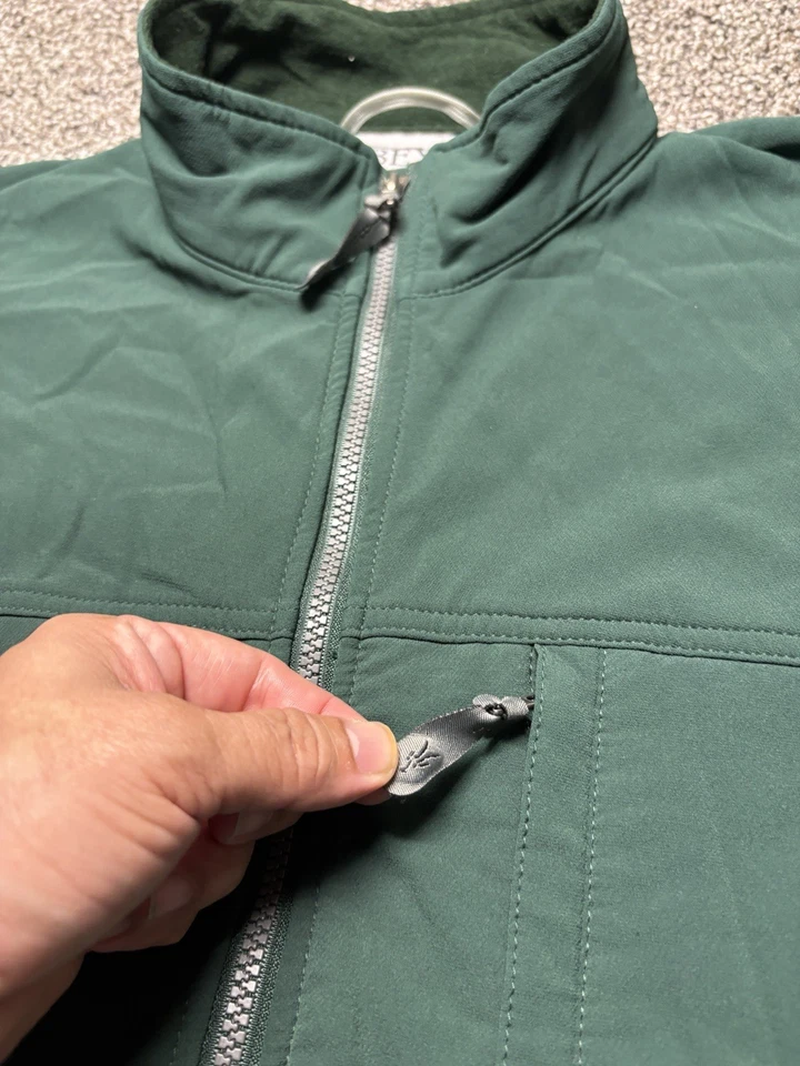 Chaqueta Ibex Climawool Soft Shell Para Hombre Grande Verde Cremallera Completa Nylon Lana Merino EE. UU. Foto 3 de 4