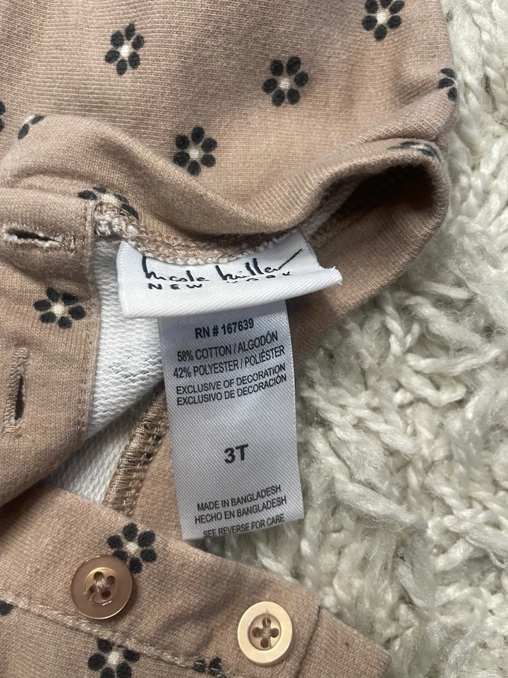 Suave Cómodo 2 Piezas Niñas Conjunto Nicole Miller NY Talla 3t Cálido Floral Moda  Foto 4 de 4