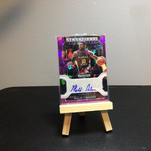 2022 Prizm Draft Picks Malik Osborne Sensational Signatures Purple Ice #/99