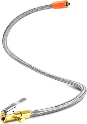 #ad 24#x27;#x27; Extension Tire Inflator Hose With Quick Air Release Button Solid Brass $19.99