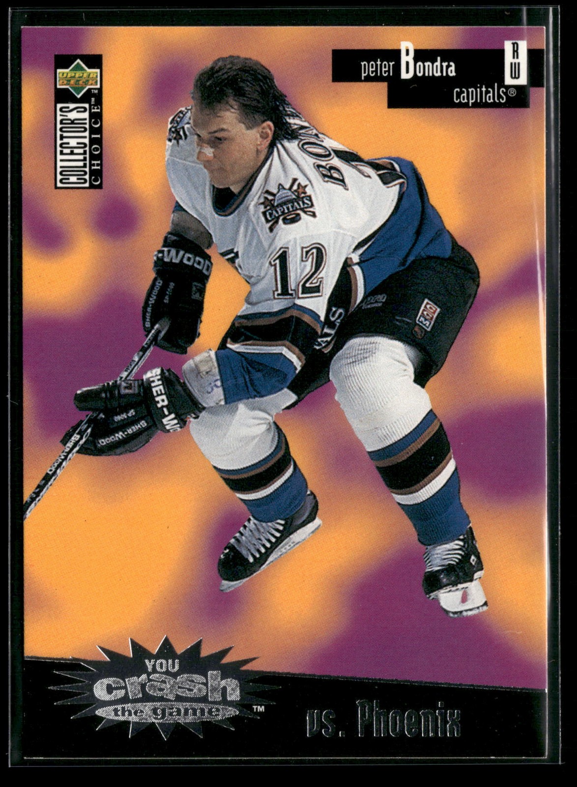 1996-97 Collector's Choice #C4c Peter Bondra You Crash the Game vs Phoenix