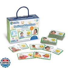 Learning Resources Feelings and Emotions Puzzle Cards, Social Skills, Autism 