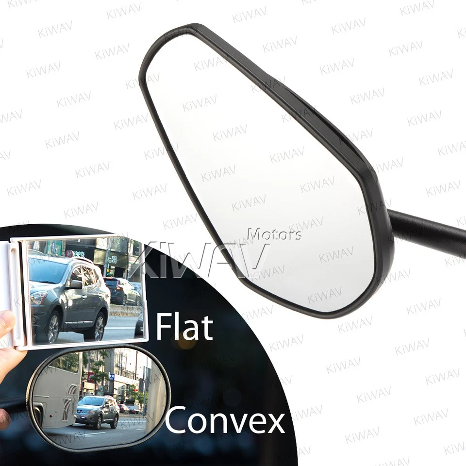 Espejo retrovisor negro CRETILLA estilo aluminio vástago 8mm 1.25P se adapta a Suzuki T 90 125 350 500 Foto 2 de 4