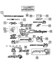 Genuine Mopar Srt Nameplate Left 68610379AB