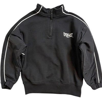 Zara Kids x Everlast Black Quarter Zip Sweatshirt Mixed Media Size 8