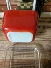 Vintage PYREX Bright Red Small Refrigerator Dish 501 B 1.5 Cups w/Lid 501 C