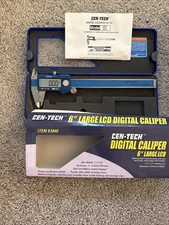 CEN-TECH 6" Digital Dial Caliper. w/Hard Case In./mm. Model 93940