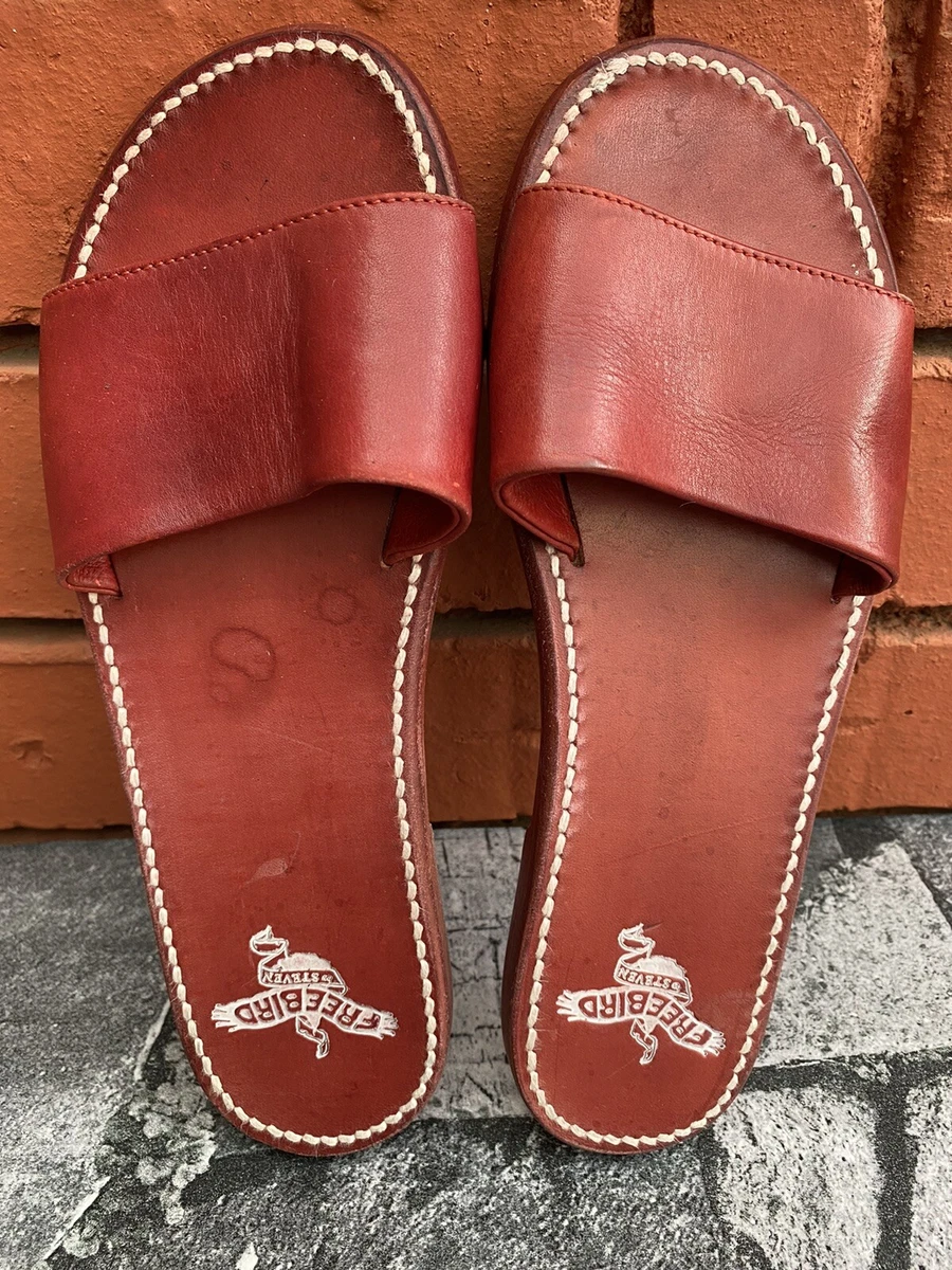 Red slip sales on sandals