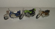3 x Vintage Polistil Motorräder: Harley - Honda - Kawasaki 1:24 - 70er Jahre