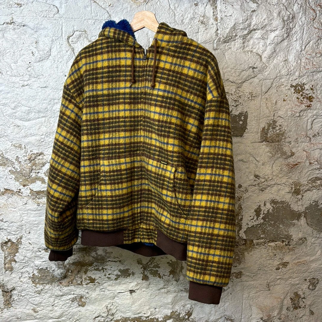 Veste de travail à carreaux jaune suprême taille XL