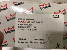 DORMA DOOR CL770J LCC 626 Classroom Func Gr 2 2-3/4" ASA Less SFIC 6 or 7 L/CORE