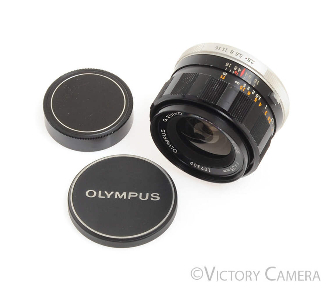 Olympus v. Rare 35mm f2.8 G. Zuiko Wide Lens for FTL M42