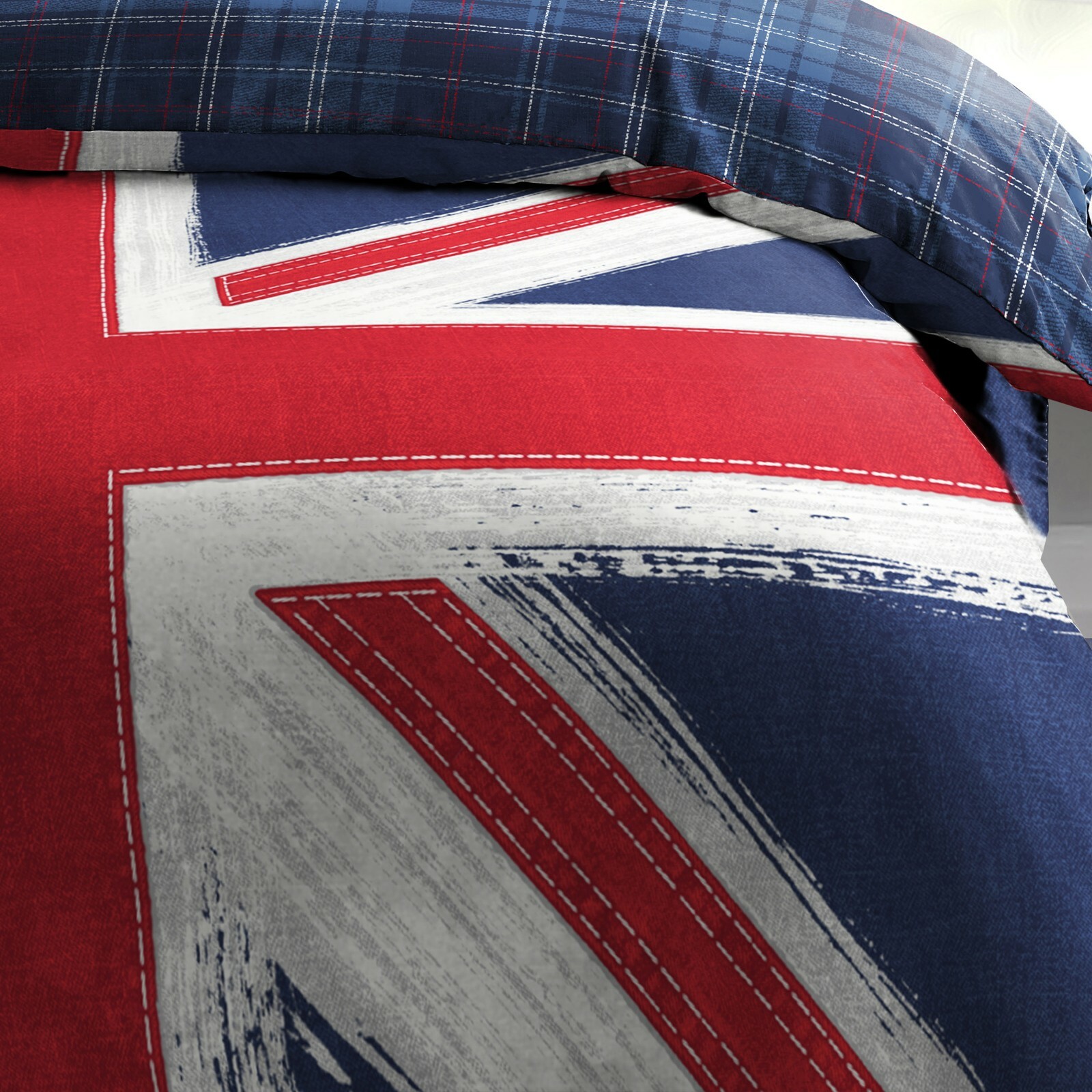 Union Jack Bedding British Flag London Duvet Cover & Pillowcase Set Reversible eBay