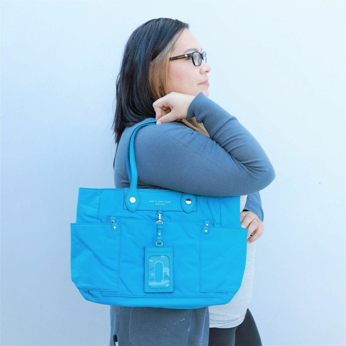NWT Marc by Marc Jacobs Preppy Nylon Tote in Turkish Tile | eBay