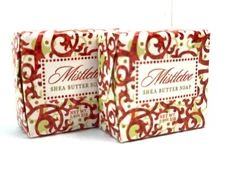 Greenwich Bay Botanic Handmade Mistletoe Shea Butter Soap Bars 2 Pack (1.9oz)