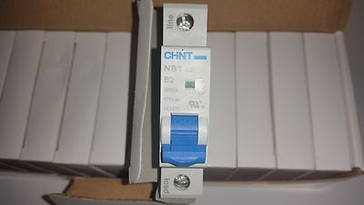 CHINT 1 AMP, 277 VOLT, UL1077, DIN RAIL MINIATURE CIRCUIT BREAKER NB1-B1-1P