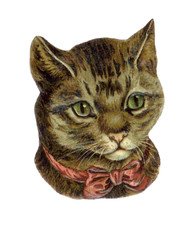 Temporary Tattoos - Set of 2 Cat's head approx. 1.5" each 