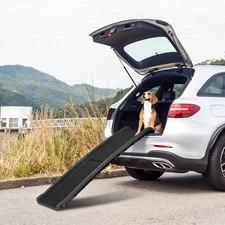 Dog Pet Ramp For Car SUV Truck Pickup Backseat Stair Step Travel Ladder Foldable