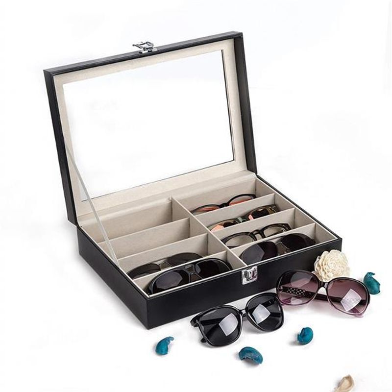 Stylish Multi-Glass Storage Organizer Case for Eyewear Collection-image