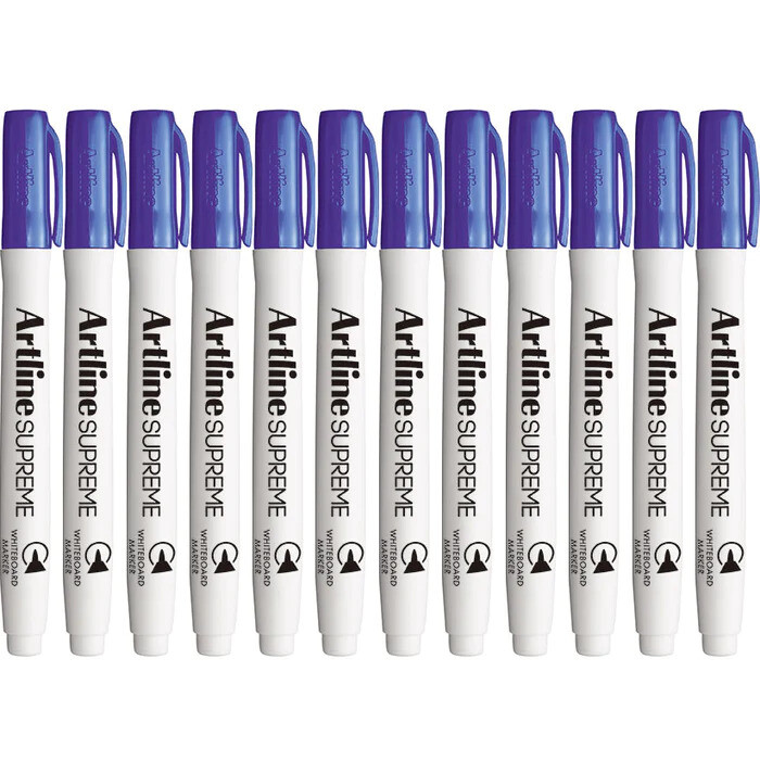 Artline Supreme Whiteboard Marker Bullet Tip Purple 12 Pack