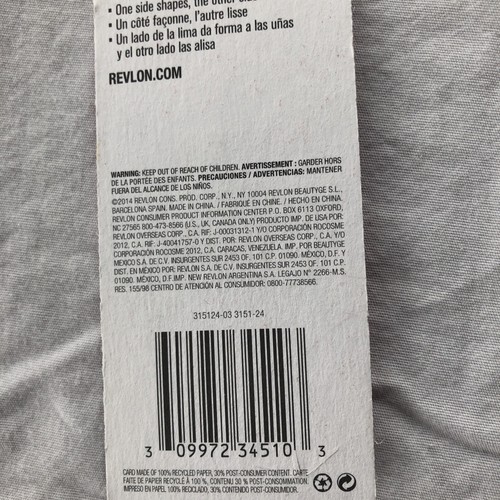 Revlon 34510 Emery Compact Nail File Metal New Sealed Travel Length - Afbeelding 6 van 6