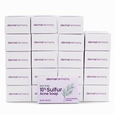10 Sulfur Soap with Tea Tree Oil DermaHarmony - 4oz, 20 Bars Carton