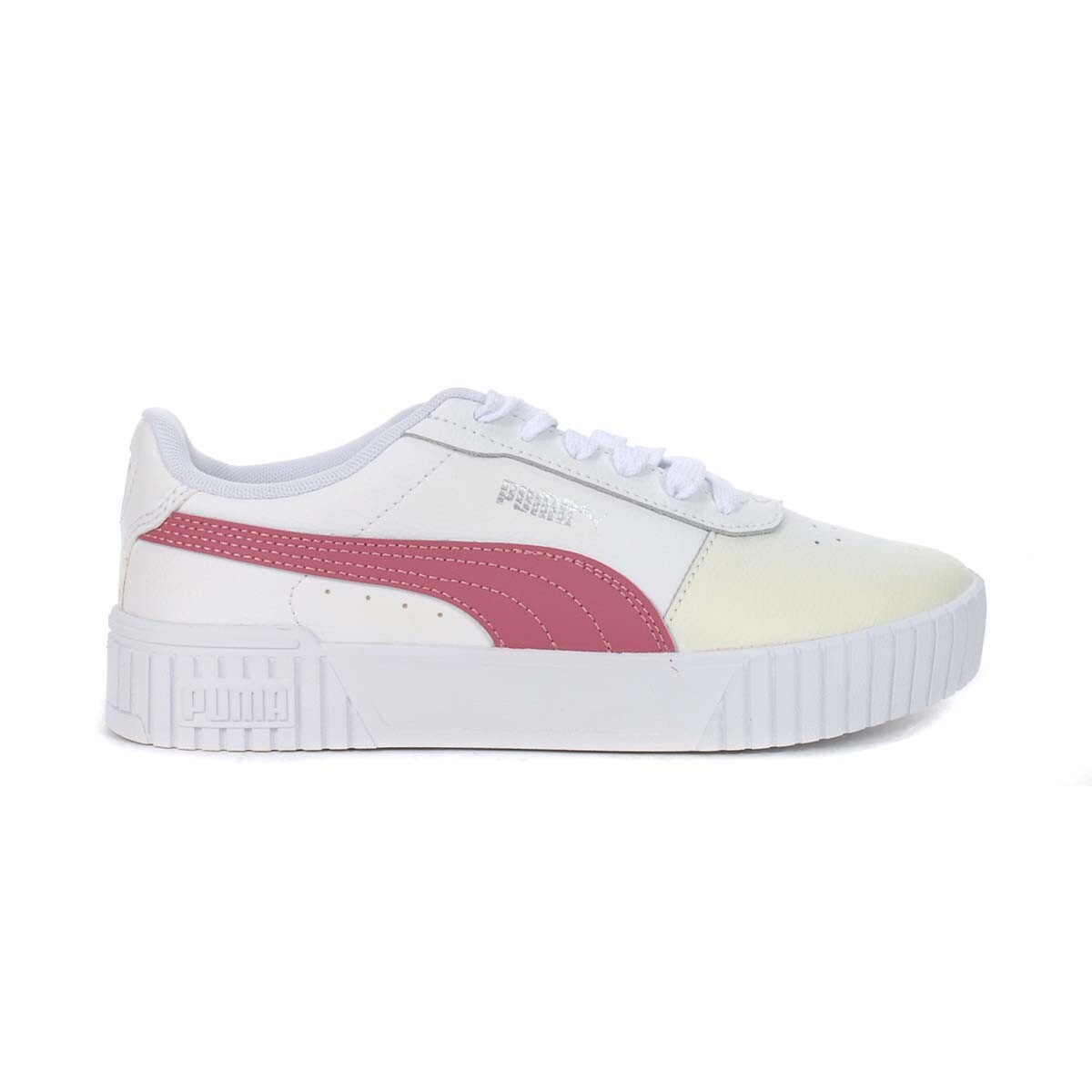 PUMA Women's Carina 2.0 White/Dusty Orchid/Silver Sneakers