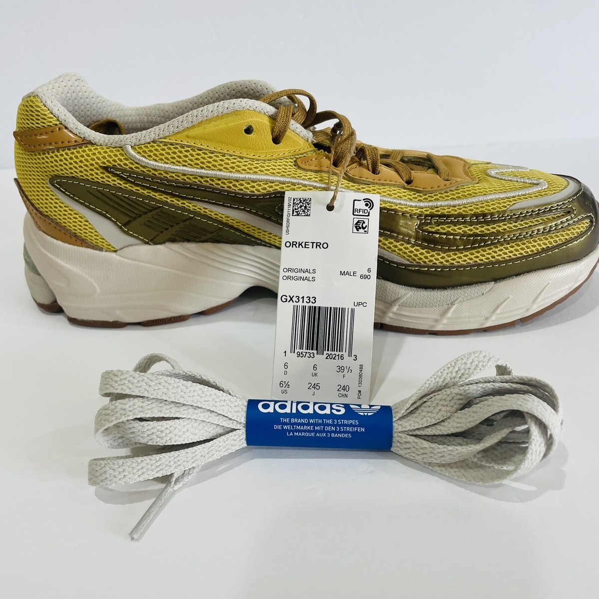 Men's Adidas Originals Orketro GX3133 Gold Sneaker Running