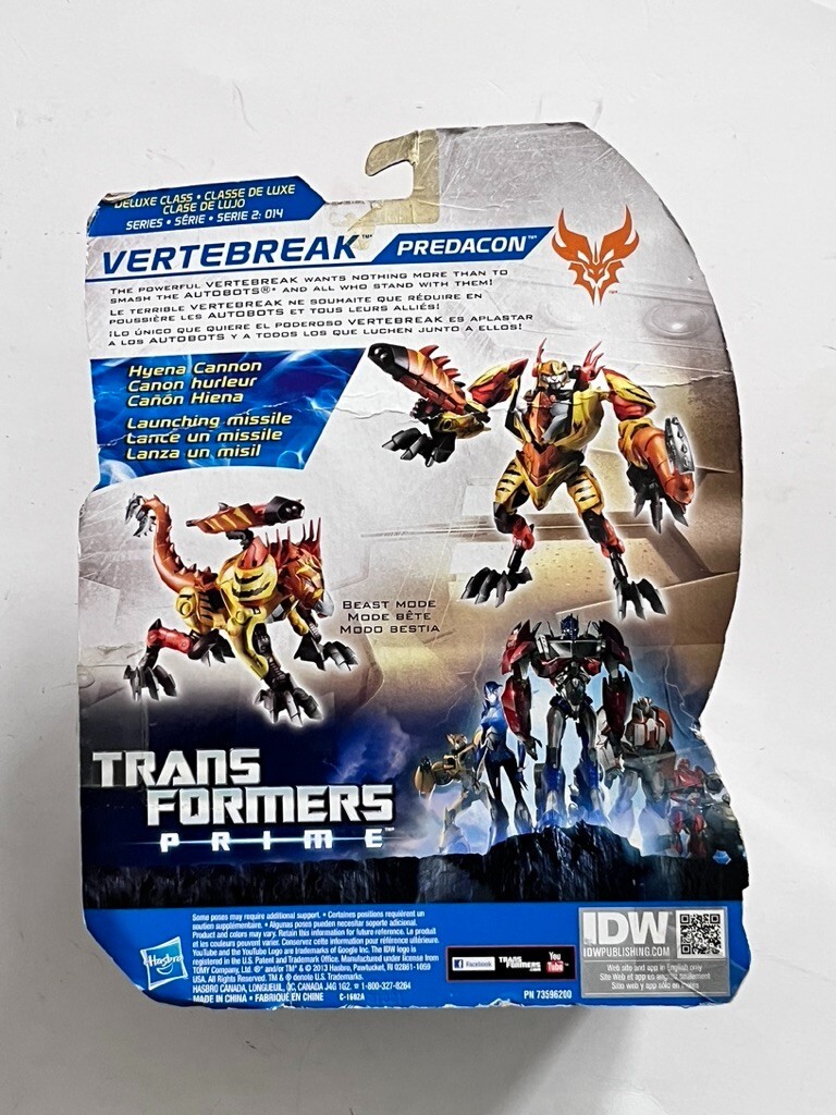 Vertbreak Rid Transformers Prime Beast Hunters Vertebreak Action Figure – Brand New ...